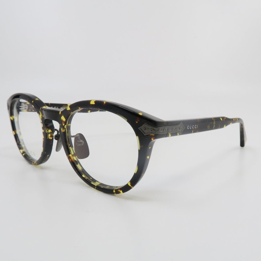 Gucci GG0071O 002 50mm Tortoise Gloss and Titanium New Men's Eyeglasses. - Picture 3 of 9